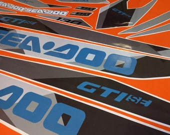 Custom Decals kit for "Sea-doo GTI 130 Se"Blue Grey-model 2018-2019