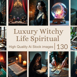 130 Luxury Witchy Life Spiritual Stock Photos | Tarot Reading, Spell Casting & Mystic Branding Image Pack