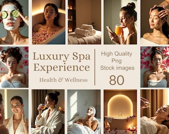 Luxury Spa Stock Photos | Faceless Skincare, Wellness, Massage Therapy and Esthetician Images | Holistic Beauty & Spa Aesthetic Bundle