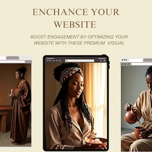 Printable stock photo showing black femininity, power, and peaceful energy.