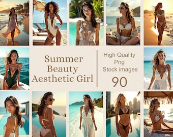 Foto stock di spiagge estive / Immagini di viaggi di moda senza volto (download digitale)