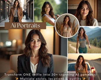 パーソナライズされたAIポートレート写真撮影｜カスタムプロフィール写真（デジタル）