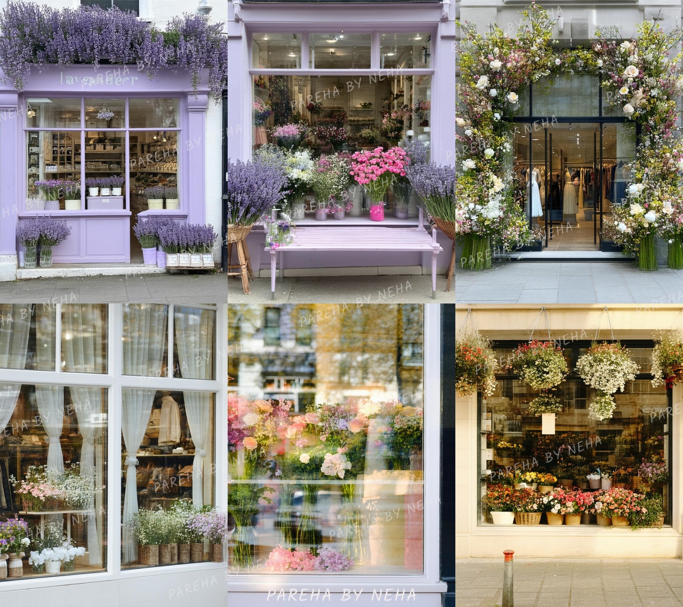 Store Backdrop Design 48 Spring Refresh Storefront Digital Backdrop for Photography | Floral ...