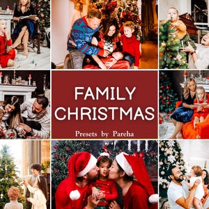10 Family Christmas Lightroom Presets, Christmas Festive Presets, Winter Holiday Cozy Presets, Instagram Blogger Filters, Mobile & Desktop