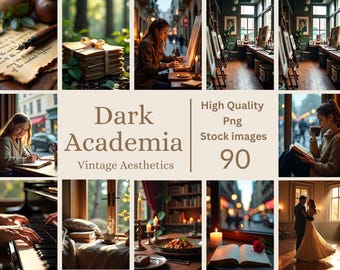 Dark Academia Stock Photos: Vintage Sepia Images (Digital Download)
