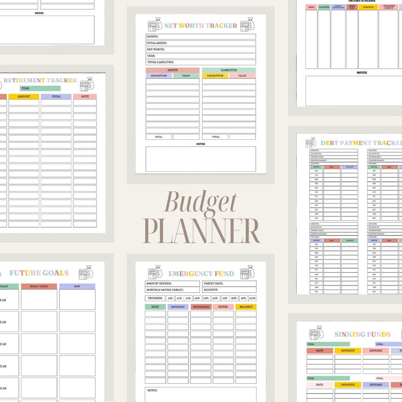 Ultimate Budget Tracker Planner Printable Kit Financial Tracker, Zero ...
