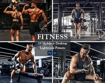 Gym Fitness Lightroom Presets, Dark Mobile & Desktop Filters