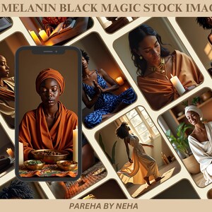 Faceless spiritual woman preparing altar with intuitive tools and soft lighting.