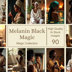 Faceless black woman in ritual space with candles and crystals, perfect for spiritual branding.