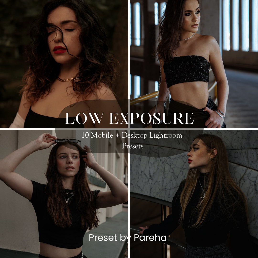 10 Low Exposure Filters - Dark Aesthetic Lightroom Presets - Mobile and ...