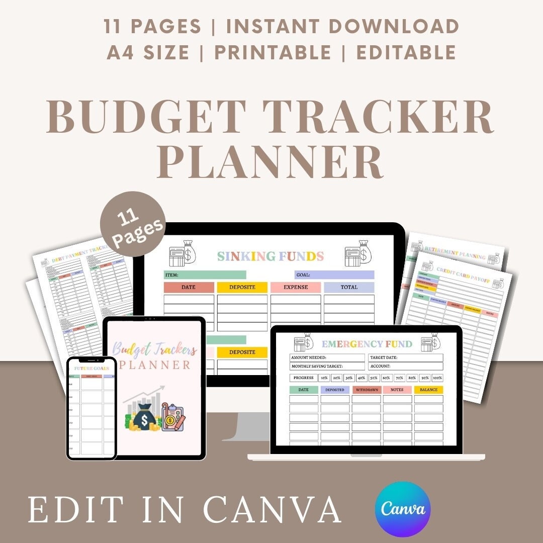 Ultimate Budget Tracker Planner Printable Kit Financial Tracker, Zero ...