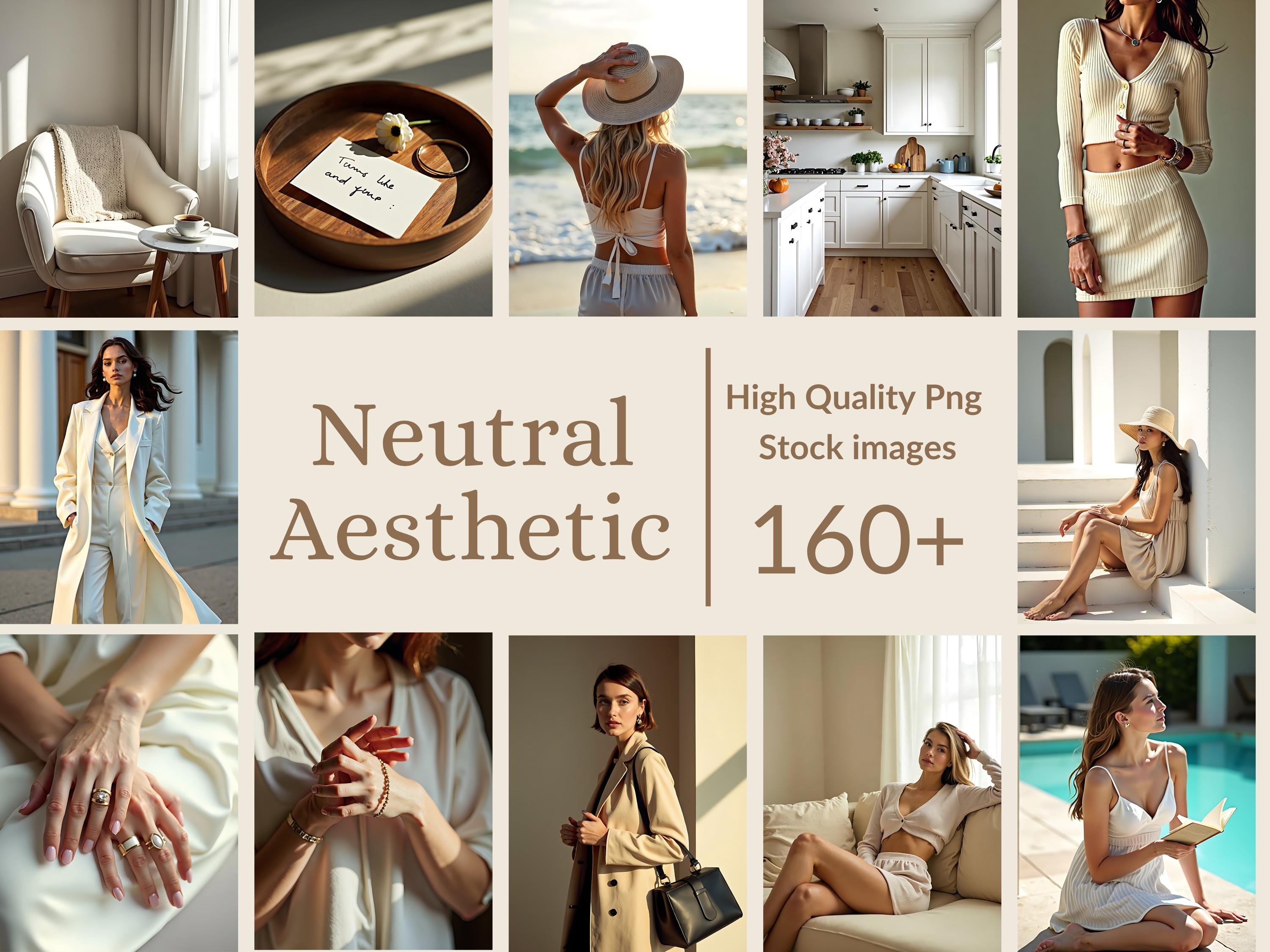 160 Neutral Faceless Stock Photos | Beige Aesthetic | Girl Boss Digital Marketing | Minimalist Instagram Templates | Lifestyle Stock Images