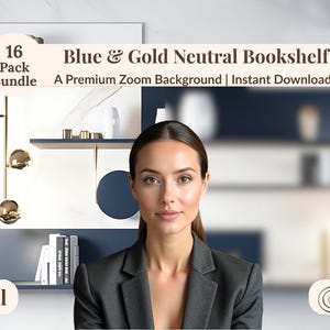 Virtual Bookshelf Backdrop Home Office Background Wall Elegant Design Work Space Zoom Meeting Room Background Dark Library Zoom Background