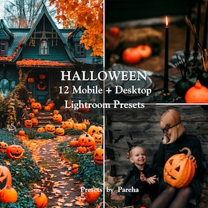 Spooky Halloween Lightroom-presets: Dark Moody Autumn-filters (mobiel en desktop)