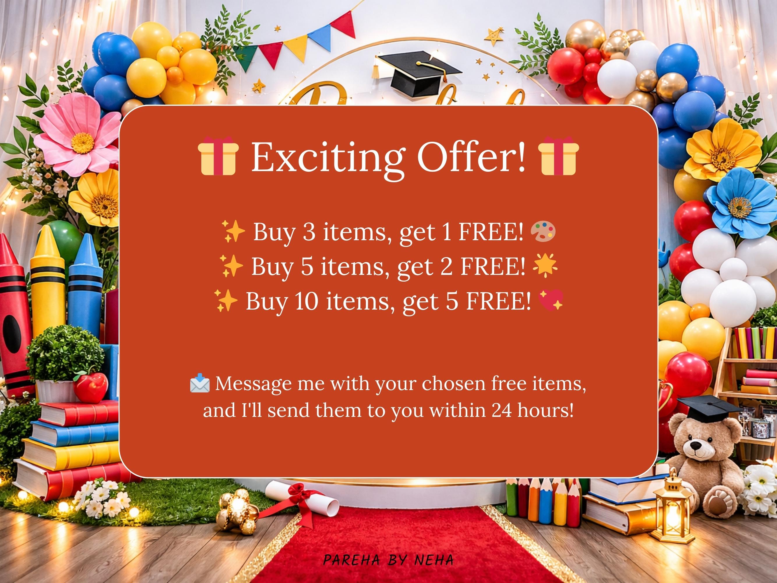 10 Premium Luxury Preschool Graduation Digital Backdrop for ...