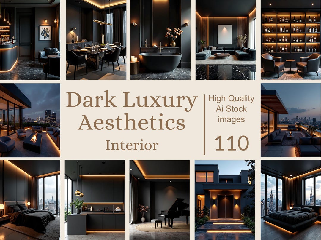 110 Dark Luxury Interior Stock Photos | Moody Aesthetic Home and ...