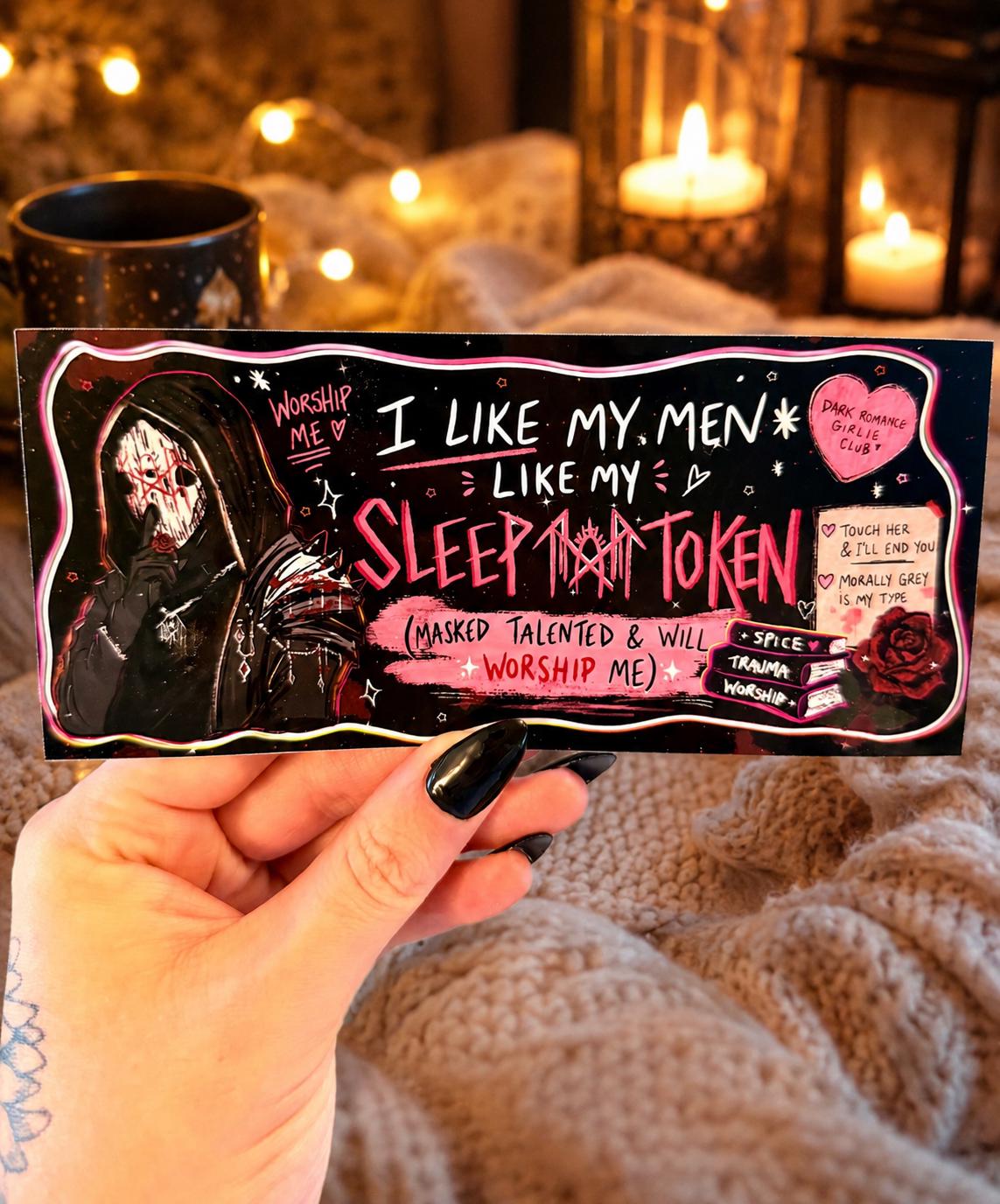 Masked Dark Romance Sticker | Gothic Fantasy Vinyl Decal | Morally Grey ...