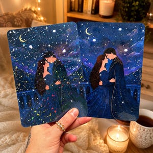 Fantasy Kindle Insert | Bookish Kindle Decor | Hand Illustrated Kindle Sleeve Insert | Book Lover Gift | Glitter Kindle Insert