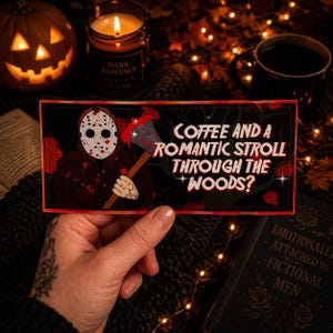 Funny Dark Romance Bumper Sticker | Spooky Girlie Car Decal | Morally Grey Men Humor | Waterproof Vinyl Sticker