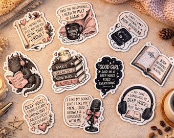 Audiobook Lover Stickers | Romance Reader, Booktok Smut, Cozy Planner Decals