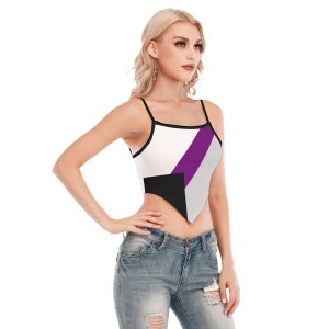 Demisexual Pride Cami Tube Top (Sizes XS to 2XL), based on Demisexual Pride flag, LBGTQIA clothing, totally personalizable for color or text
