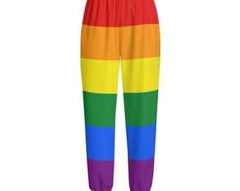 Gay Rainbow Pride Casual Pants Colors of Rainbow Pride Flag LGBTQIA+ Clothing Comfortable and Stylish Loose Fit Gay Pride Pants