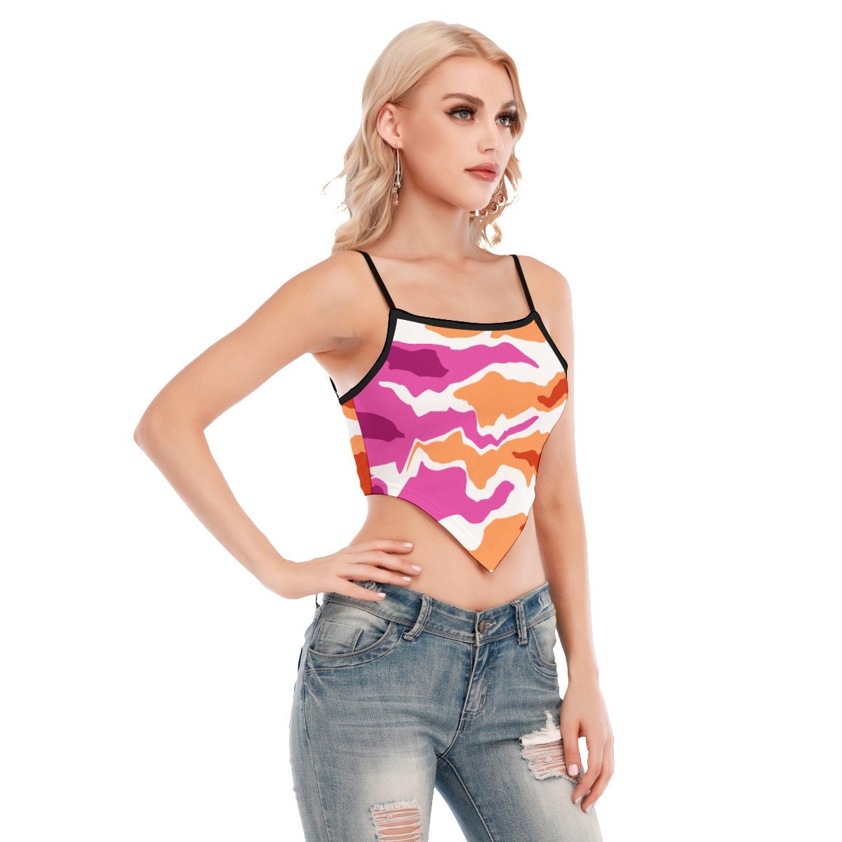 Lesbian Pride Cami Tube Top sizes XS to 2XL Poured Paint - Etsy