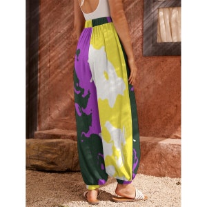 Non-Binary Pride Carrot Pants, Poured Paint Colors of Non-Binary Pride Flag, Non-Binary Pride, LGBT Clothing, Gift for Non-Binary Up to 6XL