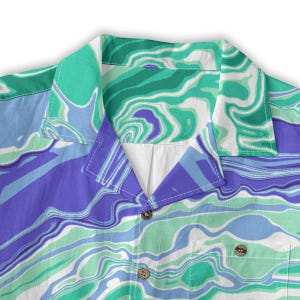 MLM Gay Men Pride Hawaiian Shirt | 125GSM Cotton Poured Paint Colors of Gay Men Pride Flag LGBTIQ+ Clothing for Gay Men MLM Casual Shirt