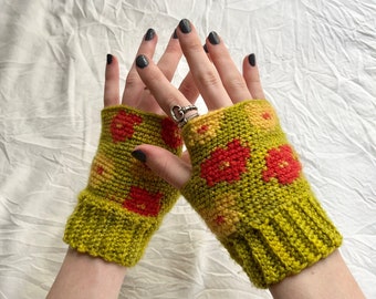 PDF blooming handwarmers crochet pattern