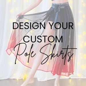 Crie sua própria saia fluida removível para pole dance/dança lírica - totalmente personalizada.