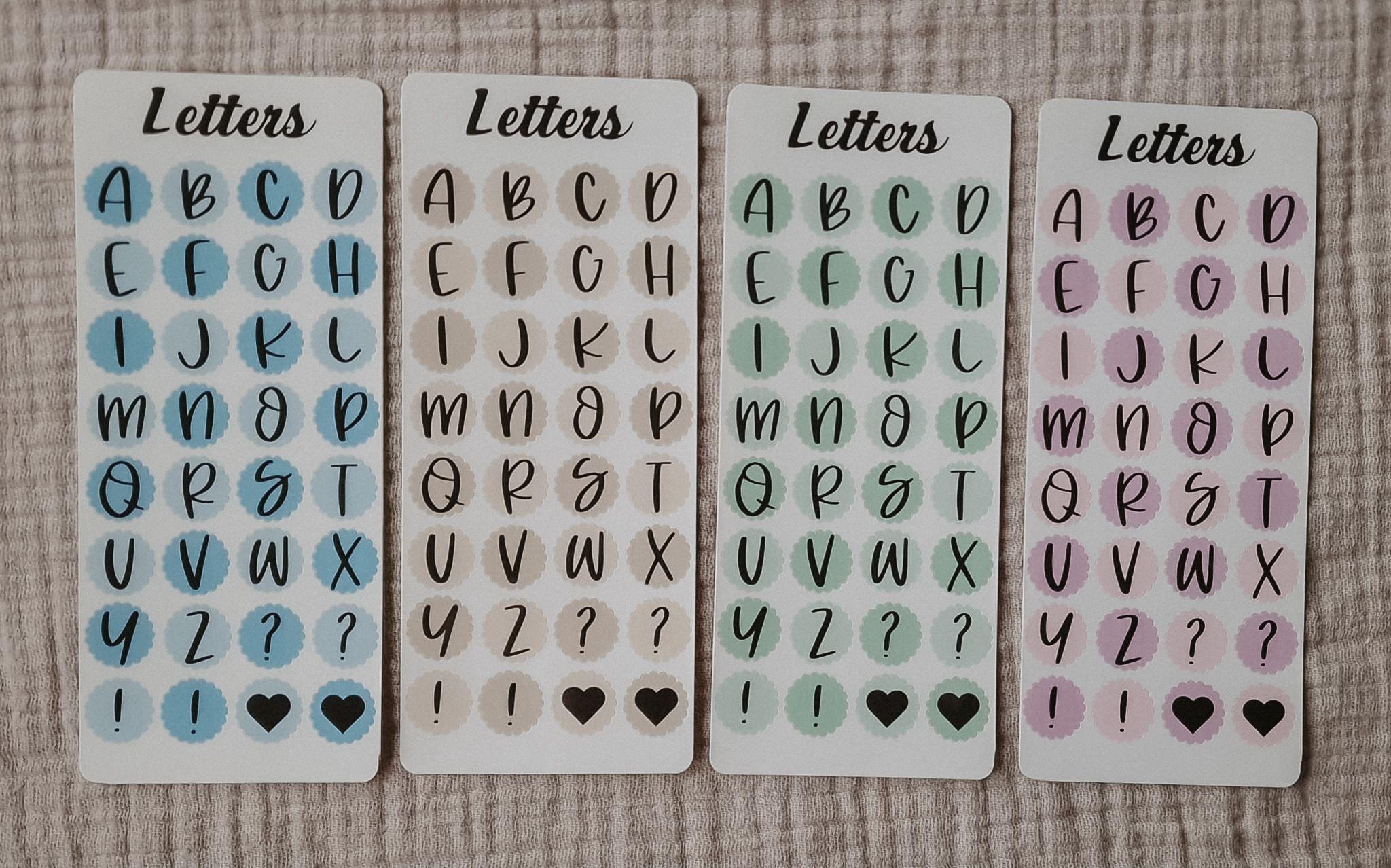 Letter Sticker Sheets - Sticker Sheets - Letters - Alphabet - Loose ...
