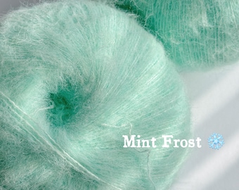 Jumbo Mohair Blend Yarn 185gr/850m, Super Soft Fluffy Yarn, Quick Knit Yarn, Large Cake Yarn for Sweaters/Perfect for sensitive skin