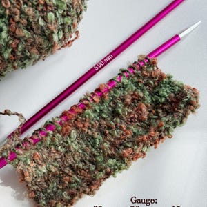 Wool Blend Variegated Yarn • Loop Texture Bouclé Style • Enchanted Moss Forest • 50g/125m • DK/Light Worsted Weight