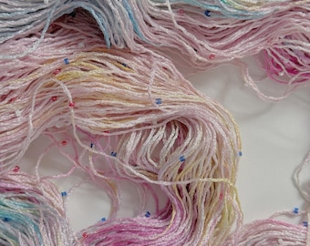100gr/333m Beaded Cotton/Linen Yarn,Hand dyed yarn,fancy yarn/Super soft Yarn/knitting supplies