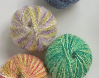 Dyed Wool Blend Yarn: Forest Shadow, Sunset Dream - 50g/130m