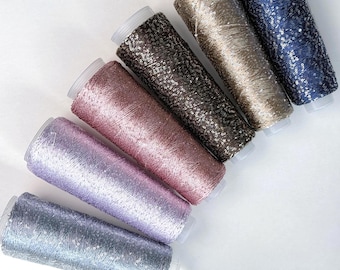 Art Sequin Yarn | 100gr / 500m (546 Yards) | 2mm Sequin Thread | Carry-Along Yarn | Sparkle Knit Crochet Yarn