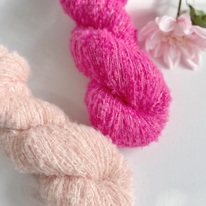 Bouclé Mohair Yarn | Soft Textured Yarn for Knitting & Crochet | 100g 380m/415 yards