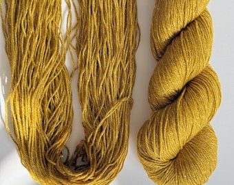 Linen Cotton Sparkle Yarn, Fingering Weight Yarn, 100g 380yds, Metallic Shimmer Yarn for Knitting and Crocheting, Light Summer Yarn