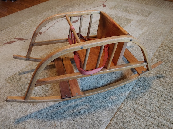 Antique Baby Rocker Oak Bentwood Baby Rocking Seat by Delphos - Etsy