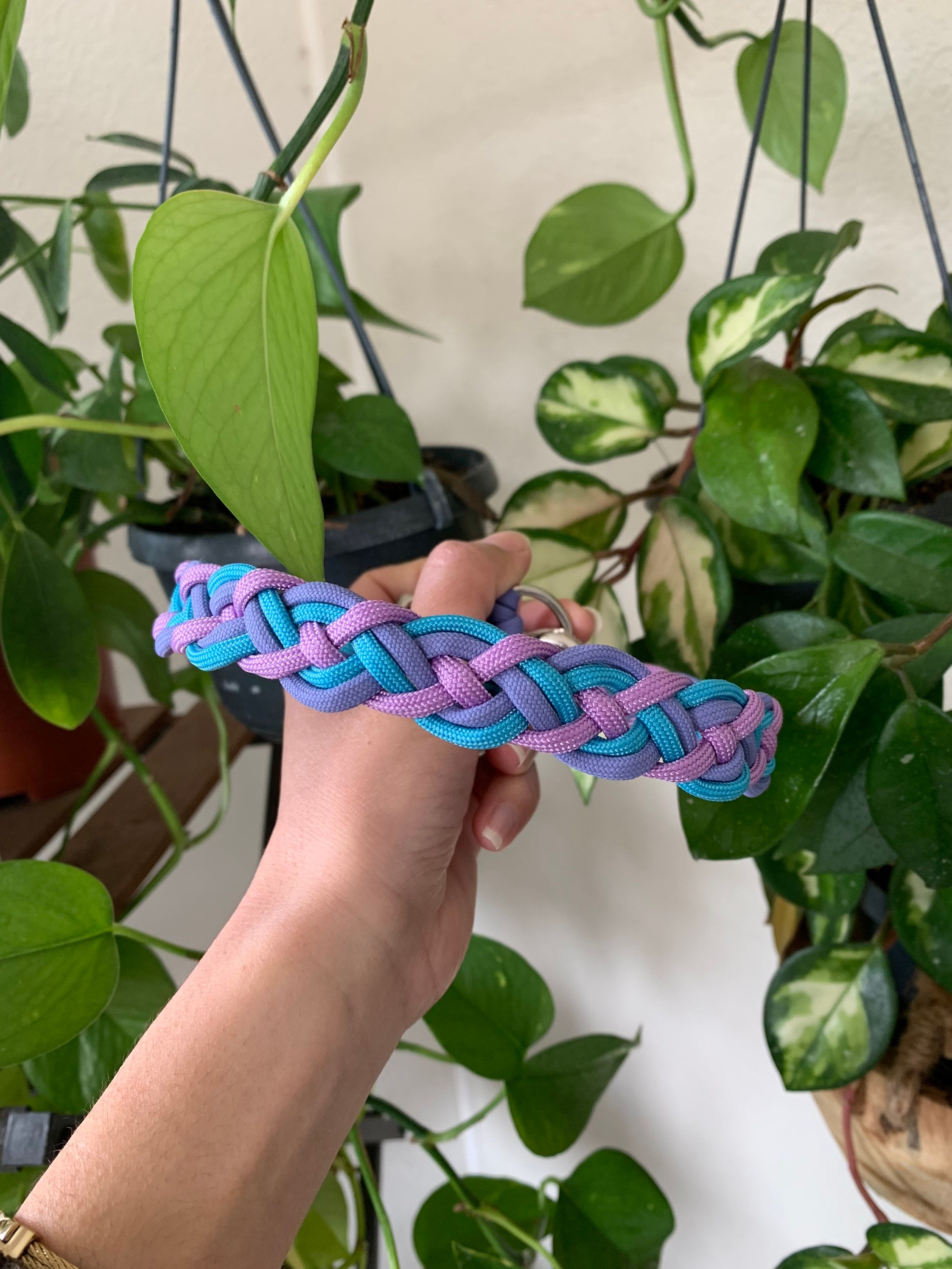 Collier en Paracorde Bleu/Mauve