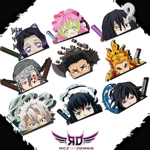 Hashira Demon Anime Holographic Sticker Peekers
