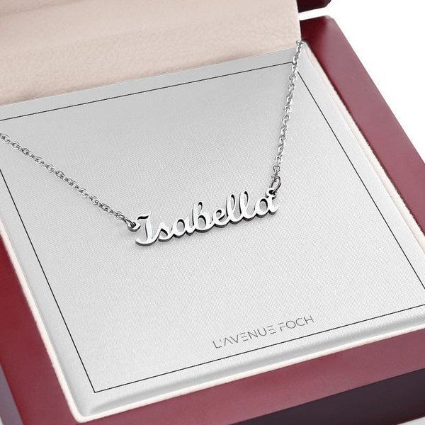 Cadeau Pour Femme, Cadeau Pour Copine Petite Amie Epouse Amie Soeur Meilleure Amie Mère Fille, Collier Prénom Personnalisé, Collier Mot