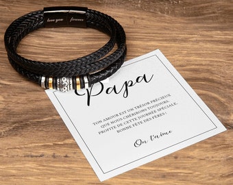 Cadeau Fête Des Pères, Cadeau Pour Papa, Cadeau Anniversaire Papa, Bracelet Pour Époux Mari Copain, Bijoux Pour La Fête Des Pères