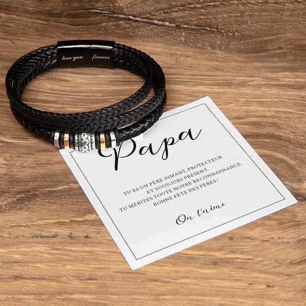 Cadeau Fête Des Pères, Cadeau Pour Papa, Cadeau Anniversaire Papa, Bracelet Pour Époux Mari Copain, Bijoux Pour La Fête Des Pères