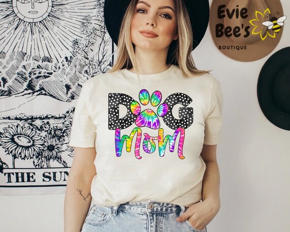 tie dye dog mom shirt