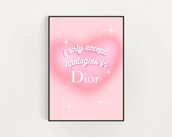 Fashion Design | Boutique Decor Girly Style Wall Art | Pink Decor | Bimbo Aesthetic| Printable