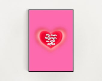 Iced Coffee Lover | Girly Wall Art | Bimbo Aesthetic | INSTANT DOWNLOAD