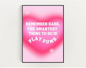Bimbo Y2K Aesthetic Wall Art Print Digital Download