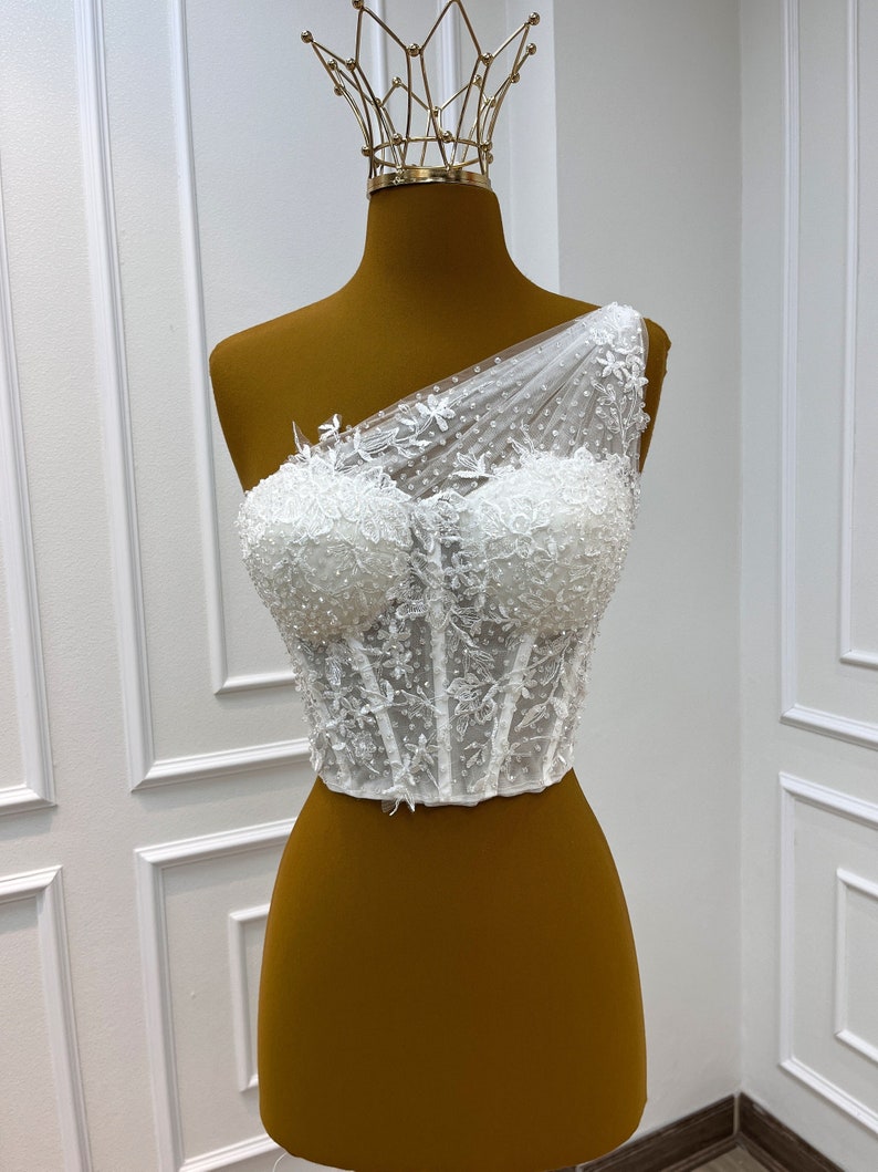 Lace Crystal Bustier Corset Top Wedding Dress Bustier Boning Etsy